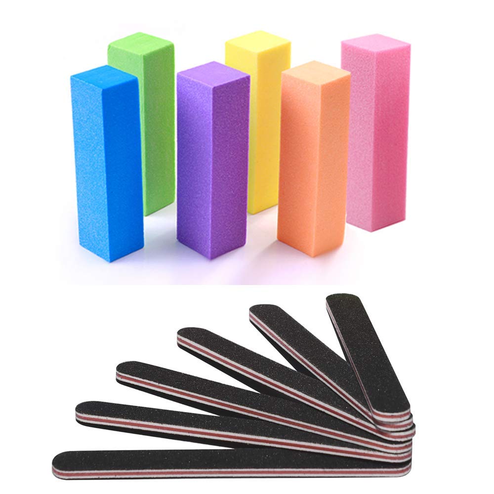 TsMADDTs Nail Files and Buffer, Professional Manicure Tools Kit Rectangular Art Care Buffer Block Tools 100/180 Grit 12Pcs/Pa(Black) TsMADDTs Nail Files and Buffer, Professional Manicure Tools Kit Rectangular Art Care Buffer Block Tools 100/180 Grit 12Pcs/Pa(Black)