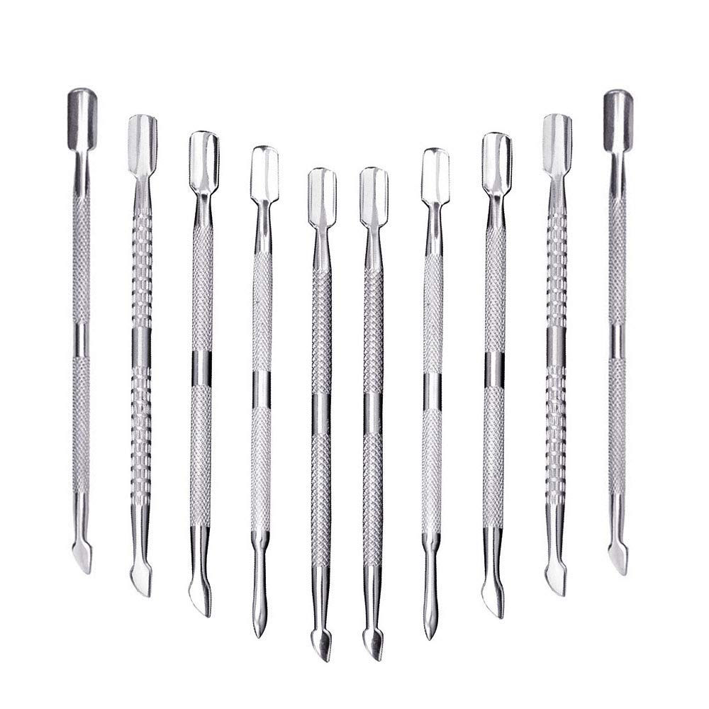 10Pcs Cuticle Pusher Remover and Cutter, Creatiee Double Ended Stainless Steel Cuticle Cleaner Nail Gel Polish Removal, Manicure Pedicure Nail Tools for Fingernails Toenails – Professional & Durable 10Pcs Cuticle Pusher Remover and Cutter, Creatiee Double Ended Stainless Steel Cuticle Cleaner Nail Gel Polish Removal, Manicure Pedicure Nail Tools for Fingernails Toenails – Professional & Durable