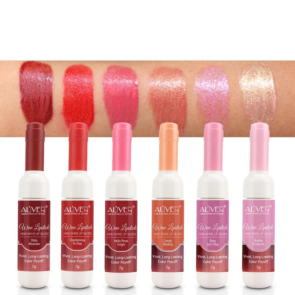Wine Lip Tint 6 Colors, Waterproof Long Lasting Lip Stain, Non-stick Cup Lip Gloss, Light but Smart, Red and Wonderful, Lipstick Set, Fine Packaging Wine Lip Tint 6 Colors, Waterproof Long Lasting Lip Stain, Non-stick Cup Lip Gloss, Light but Smart, Red and Wonderful, Lipstick Set, Fine Packaging