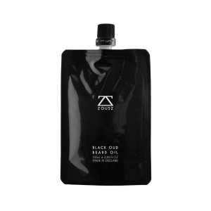 Black Oud Beard Oil for Men (Growth Enhancer) | Beard Care Essential – Beard Moisturiser/Beard Softener, Non-Greasy After Shaving Oil, Paraben-Free, 100mL Refill Pouch Gift for Men