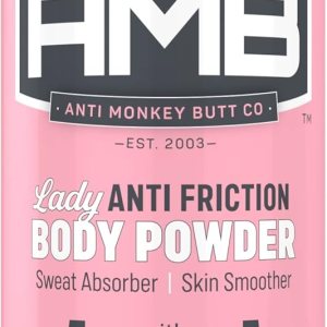 Anti Monkey Butt Body Powder for Women, Talc Free Anti Chafing and Sweat Absorbing Powder with Clamine, Hypoallergenic Formula, 8 oz
