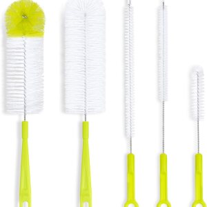 Bottle Cleaning Brush Set – Long Handle Bottle Cleaner for Washing Narrow Neck Beer Bottles, Sports Water Bottles with Straw Brush, Kettle Spout/Lid Cleaner Brushes