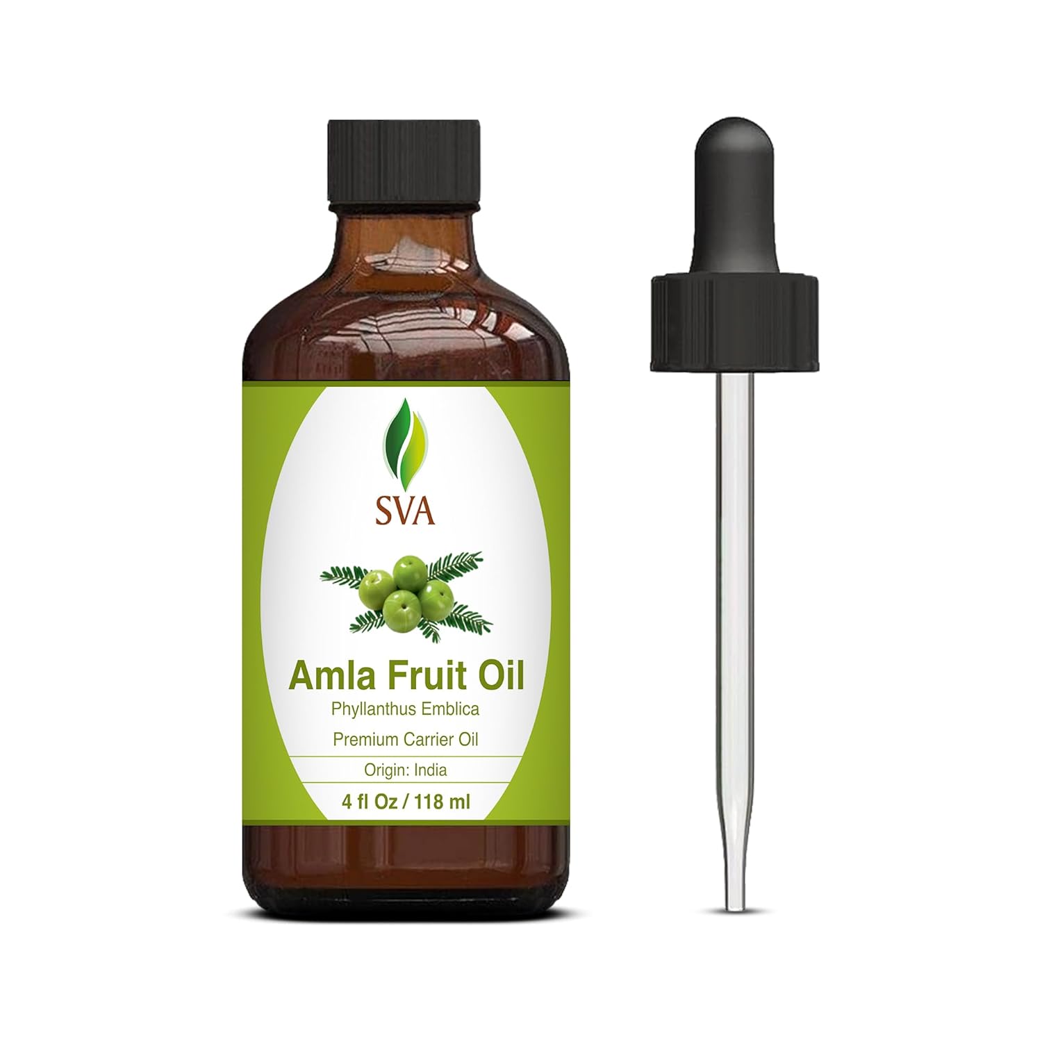 SVA Amla Oil 4oz (118ml) Premium Carrier Oil With Dropper For Hair Care, Hair Oiling, Scalp Massage, & Skin Care SVA Amla Oil 4oz (118ml) Premium Carrier Oil With Dropper For Hair Care, Hair Oiling, Scalp Massage, & Skin Care