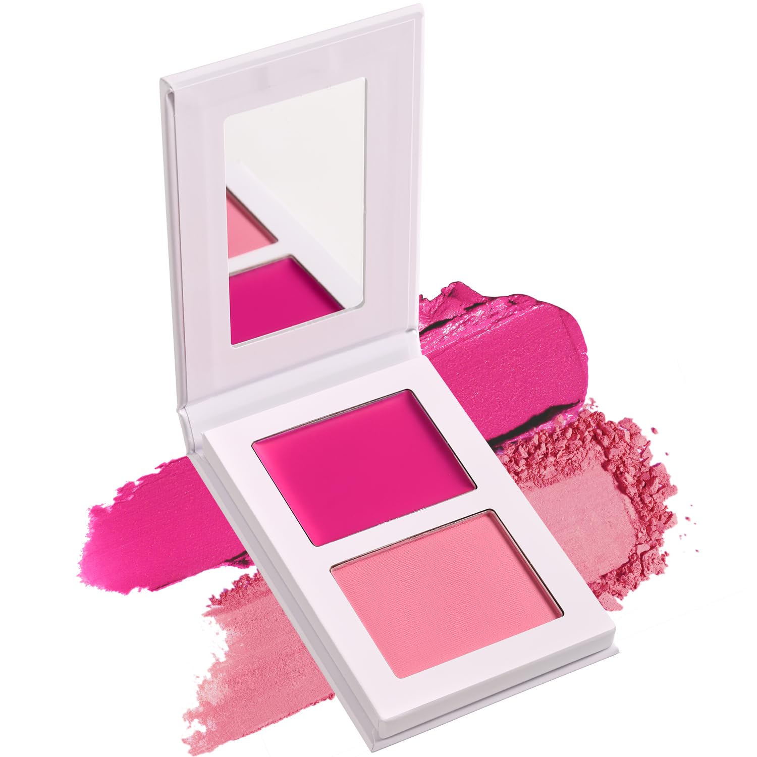 Pink Blush for Cheeks, Richly Pigmented Mineral Rubores De Maquillaje Duo Blush Palette for Women and Girls, Moisturizing Blendable Buildable Pinkness Korean Blusher, Waterproof Talc Free (PINK 05#) Pink Blush for Cheeks, Richly Pigmented Mineral Rubores De Maquillaje Duo Blush Palette for Women and Girls, Moisturizing Blendable Buildable Pinkness Korean Blusher, Waterproof Talc Free (PINK 05#)