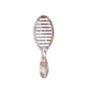 Wet Brush Speed Dry Hair Brush – Bronze (Metallic Marble) – Vented Design and Ultra Soft HeatFlex Bristles Are Blow Dry Safe With Ergonomic Handle Manages Tangle and Uncontrollable Hair – Pain-Free