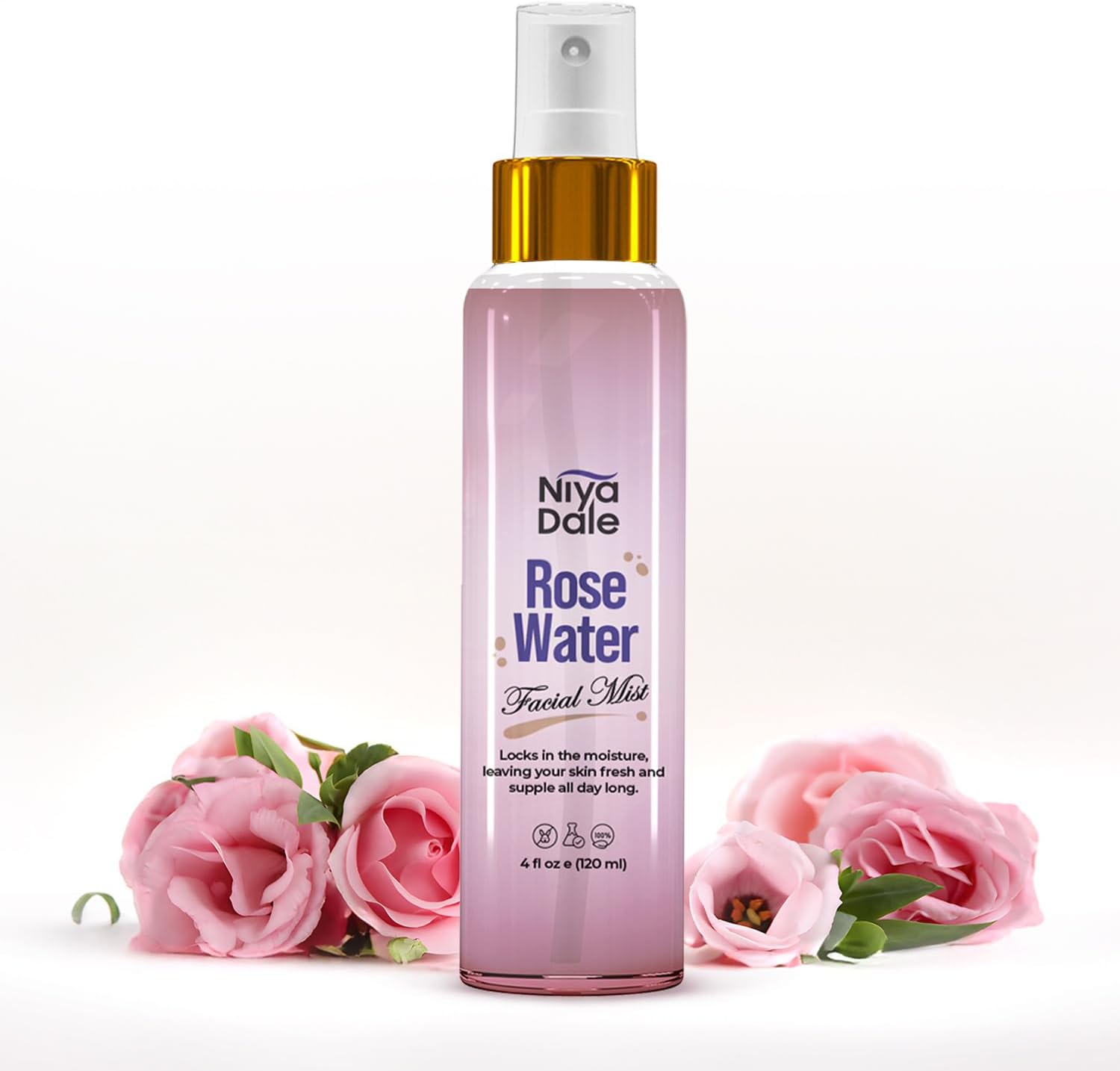 Rose Water Spray for Face – 4 oz (118ml) – Dewy Setting Facial Spray and Hydrating Face Mist – Pure Distilled Rosewater Face and Body Spray – Natural Toner for Glowing Skin Rose Water Spray for Face – 4 oz (118ml) – Dewy Setting Facial Spray and Hydrating Face Mist – Pure Distilled Rosewater Face and Body Spray – Natural Toner for Glowing Skin
