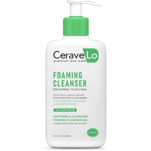 Soothing and Cleansing Foaming Cleanser Gel | Premium Face Wash for Normal to Oily Skin with 5-fold Ceramides, Niacinamide and Sodium Hyaloronate | Fragrance Free Paraben Free | 8 Fluid Ounce
