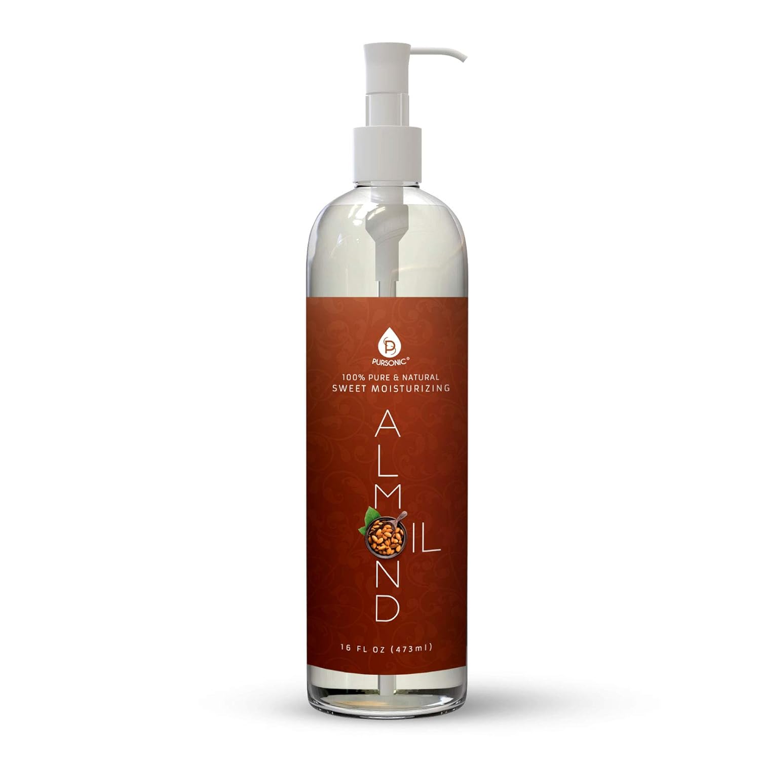 Pursonic 100% Natural Sweet Almond oil- for Aromatherapy, Essential oils, Moisturizing, and Massage Pursonic 100% Natural Sweet Almond oil- for Aromatherapy, Essential oils, Moisturizing, and Massage
