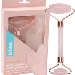Bliss Gua Sha and Facial Roller – Beauty Spa Grade Self Care Massager Tool Set, Size One Size, Rose