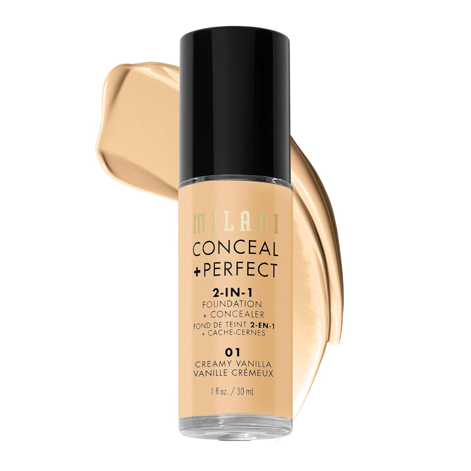 Milani Conceal + Perfect 2-in-1 Foundation + Concealer – Creamy Vanilla (1 Fl. Oz.) Cruelty-Free Liquid Foundation – Cover Under-Eye Circles, Blemishes & Skin Discoloration for a Flawless Complexion Milani Conceal + Perfect 2-in-1 Foundation + Concealer – Creamy Vanilla (1 Fl. Oz.) Cruelty-Free Liquid Foundation – Cover Under-Eye Circles, Blemishes & Skin Discoloration for a Flawless Complexion