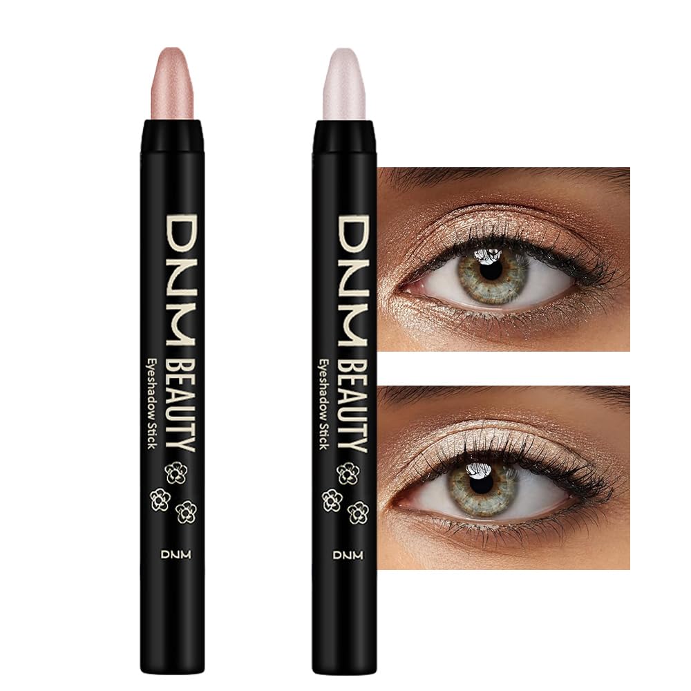 Kaely 2Pcs Cream Eyeshadow Sticks Set for Eyes Waterproof,Champagne Shimmer & Pearl Shimmer Matte Eye shadow Stick Pencil Pen Bulk sombras en crema para ojos 17+18 Kaely 2Pcs Cream Eyeshadow Sticks Set for Eyes Waterproof,Champagne Shimmer & Pearl Shimmer Matte Eye shadow Stick Pencil Pen Bulk sombras en crema para ojos 17+18
