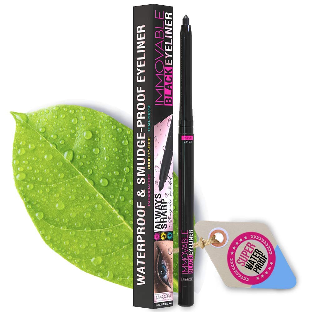 Mia Adora Best Cruelty Free Waterproof Eyeliner Pencil with Sharpener – All Day Smudgeproof Wear – Easy to Use & Perfect Eye Liner for Your Cat Eyes & Waterline – Immovable Makeup (Black) Mia Adora Best Cruelty Free Waterproof Eyeliner Pencil with Sharpener – All Day Smudgeproof Wear – Easy to Use & Perfect Eye Liner for Your Cat Eyes & Waterline – Immovable Makeup (Black)