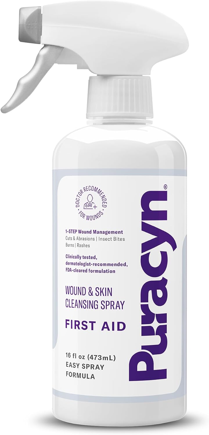 Puracyn First Aid Wound and Skin Repair – Wound Care Spray for Cuts, Scrapes, Minor Sores, Minor Burns, and Other Skin Irritations. 16 Ounces Puracyn First Aid Wound and Skin Repair – Wound Care Spray for Cuts, Scrapes, Minor Sores, Minor Burns, and Other Skin Irritations. 16 Ounces