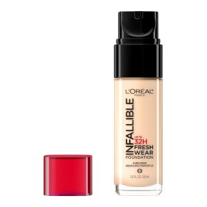 L’Oreal Paris Makeup Infallible Up to 32 Hour Fresh Wear Lightweight Foundation, 412 Warm Ivory, 1 Fl Oz, Packaging May Vary