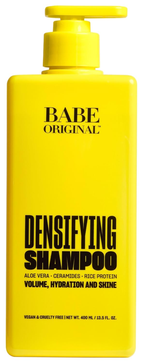 BABE ORIGINAL Locks Densifying Shampoo for Women and Men, Volumizing Shampoo Promotes Thickness and Prevents Hair Loss, for Fuller, Thicker Hair, Cruelty Free, 13.5 fl oz. BABE ORIGINAL Locks Densifying Shampoo for Women and Men, Volumizing Shampoo Promotes Thickness and Prevents Hair Loss, for Fuller, Thicker Hair, Cruelty Free, 13.5 fl oz.