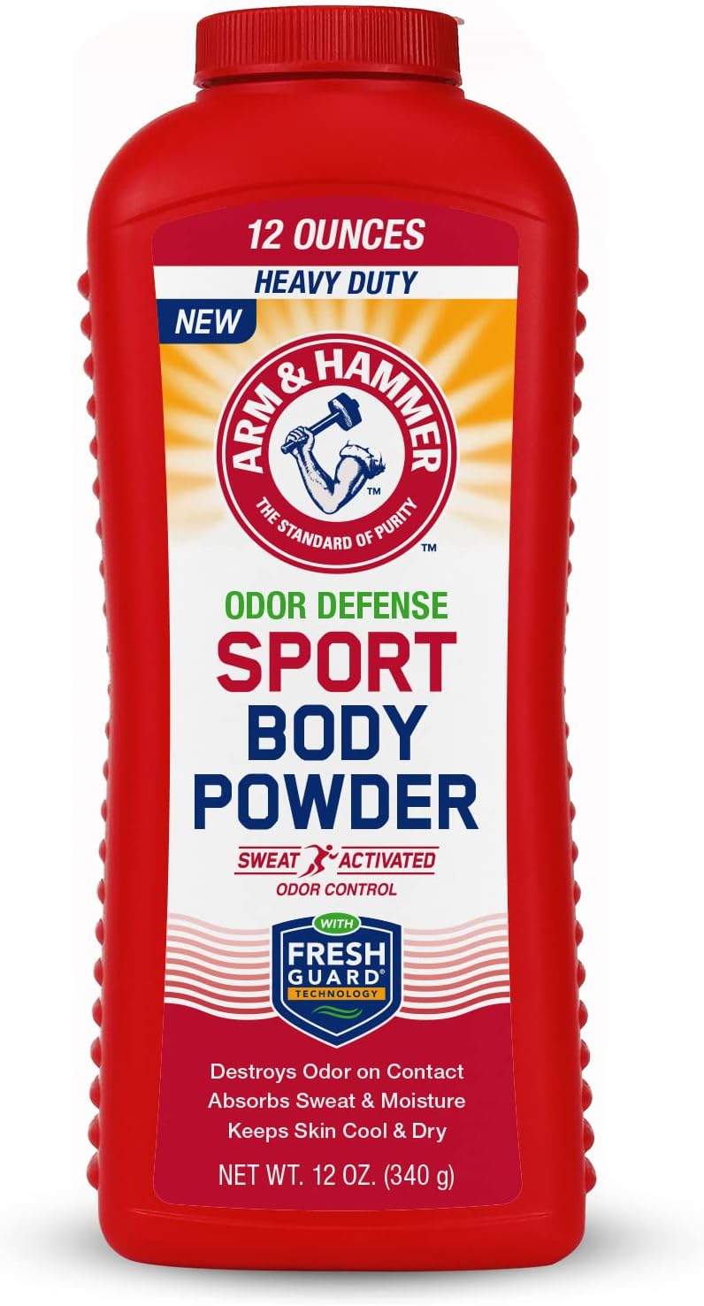 Arm & Hammer Sport Body Powder, Powder for Men and Women, Fresh Feeling, Talc Free, Aluminum Free Odor Defense with Baking Soda Arm & Hammer Sport Body Powder, Powder for Men and Women, Fresh Feeling, Talc Free, Aluminum Free Odor Defense with Baking Soda