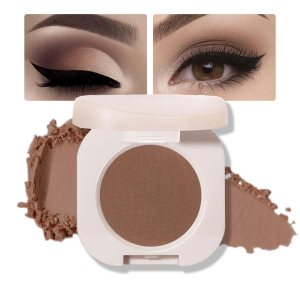 Monochrome Matte eyeshadow,Neutral Matte Pressed Powder Single Vegan Eyeshadow; Talc, Paraben & Cruelty Free, Mocha (07)