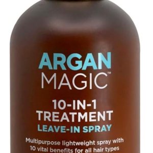 Argan Magic 10 in 1 Hair Treatment & Stylizing Multipurpose Leave in Spray for all Hair Types | Made in USA | Paraben Free | Cruelty Free (8 oz)