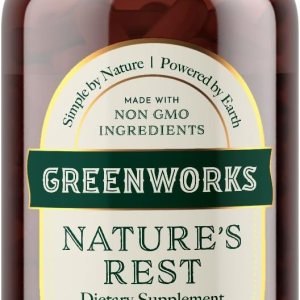 Greenworks Nature’s Rest – Advanced Daily Sleep Support with Valerian, Chamomile, Passionflower, Ashwagandha, Lavender, Lemon Balm, Hops Flower & Jujube Seed – Organic, Vegan, Non-GMO (30 Servings)