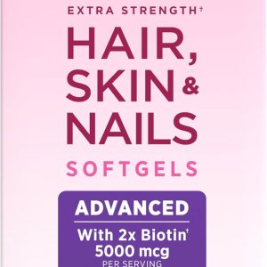 Nature’s Bounty Advanced Hair, Skin & Nails, Argan-Infused Vitamin Supplement with Biotin and Hyaluronic Acid, 150 Rapid Release Softgels