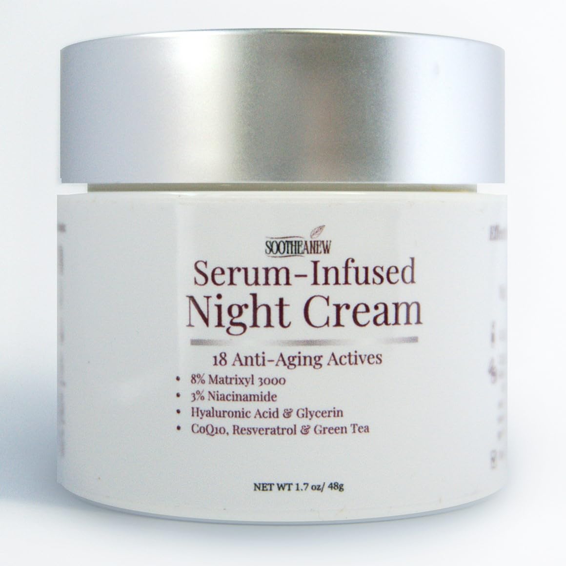 Anti-Aging Face Cream Serum, 8% Matrixyl 3000 Serum Cream, Multi Peptide Serum Cream, Deep Wrinkle Repair Serum, for Mature and Dry Skin, SootheAnew Serum Infused Night Cream 1.7 Fl Oz Anti-Aging Face Cream Serum, 8% Matrixyl 3000 Serum Cream, Multi Peptide Serum Cream, Deep Wrinkle Repair Serum, for Mature and Dry Skin, SootheAnew Serum Infused Night Cream 1.7 Fl Oz