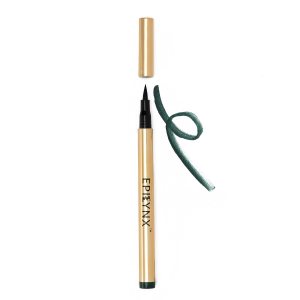 Vegan Gluten & Allergen Free Liquid Eyeliner Pencil | Long Lasting Waterproof Eyeliner with Precision Tip | 2ml | Green By Dr. Liia