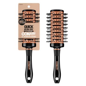 Conair Round Brush for Blow Out – Hair Brush Blow Dryer – Hair Dryer Round Brush – Hair Brush – Quick Blow Dry Copper Collection Vented