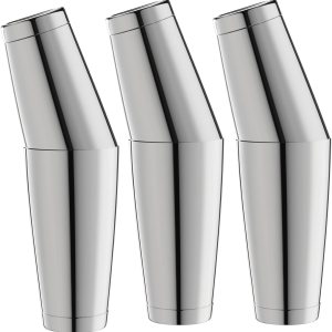 Boston Cocktail Shaker Set, 18 oz & 28 oz Stainless Steel Weighted Shaker Tins, Metal Martini Shaker Drink Mixer for Bartending, professional Bar Tools for Bartender