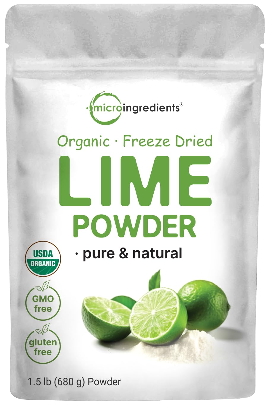 Organic Lime Powder, 1.5lbs | 100% Natural Fruit Powder | Freeze Dried Limes Source | No Sugar & Additives | Great Flavor for Drinks, Smoothie, & Beverages | Non-GMO & Vegan Friendly Organic Lime Powder, 1.5lbs | 100% Natural Fruit Powder | Freeze Dried Limes Source | No Sugar & Additives | Great Flavor for Drinks, Smoothie, & Beverages | Non-GMO & Vegan Friendly