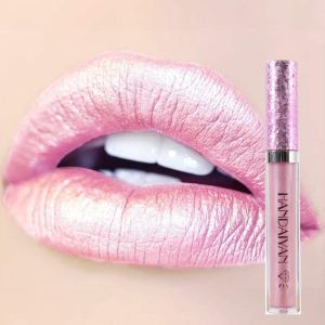 AIPUDE Metallic Diamond Liquid Glitter Shimmer Lipstick Nonstick Cup Makeup Lip Gloss (A)