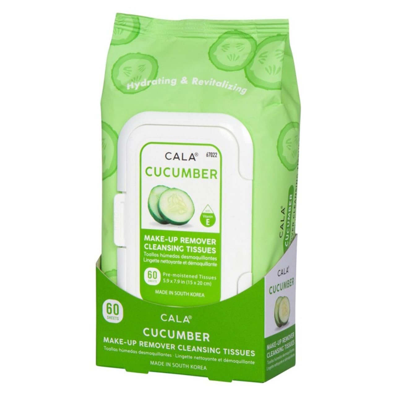 Cala Cucumber make-up remover cleansing tissues 60 count, 60 Count Cala Cucumber make-up remover cleansing tissues 60 count, 60 Count