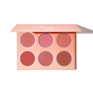 SHEGLAM Floral Flush 6-Color Blush Palette Long Lasting High Pigment Matte Pressed Powder Blush for Cheeks