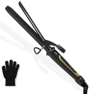 abp 1 Inch Curling Iron with Ceramic Coating Barrel for Long/Medium Hair, Extra Long Barrel Curling Iron,Instant Heat up to 450°F with clamp,Hair Waving Style Tool for Girls & Women
