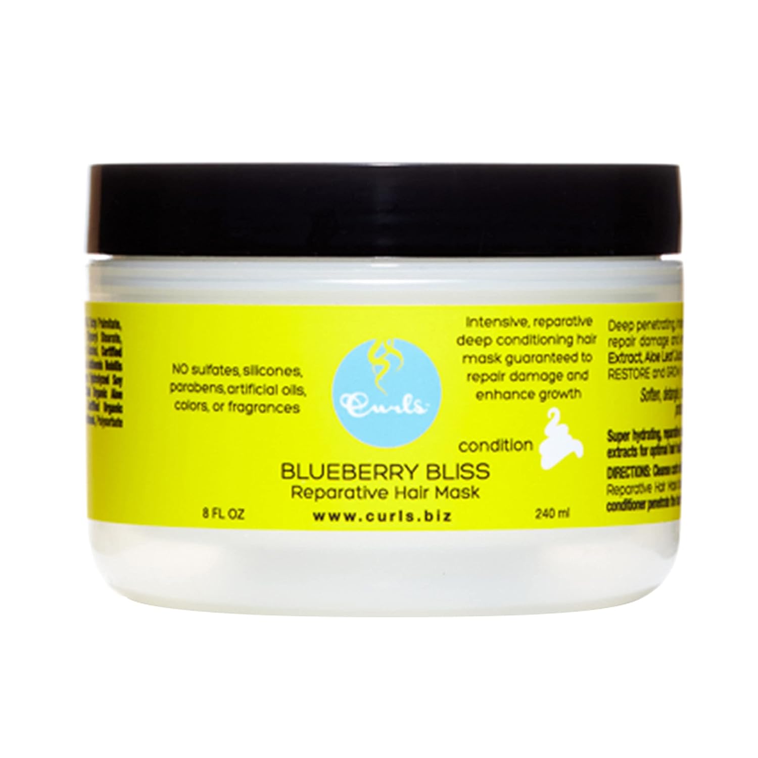 Curls Blueberry Bliss Reparative Hair Mask – 8 fl oz, Deep Conditioning, Repair, Protect, Restore, Detangle and Moisturize, For All Types Curls Blueberry Bliss Reparative Hair Mask – 8 fl oz, Deep Conditioning, Repair, Protect, Restore, Detangle and Moisturize, For All Types