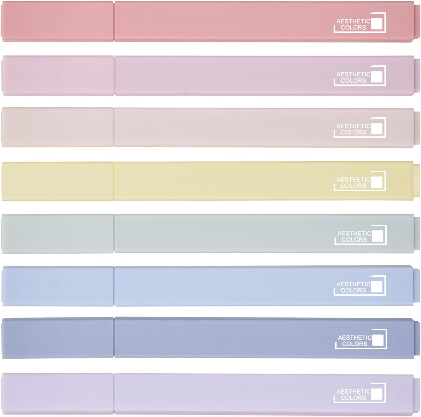 8 Colors Aesthetic Highlighters, 4mm Line Width, Assorted Colors With Soft Chisel Tip, No Bleed Bible Highlighters, Great for School, Nice to Eyes,Pastel Highlighters 8 Colors Aesthetic Highlighters, 4mm Line Width, Assorted Colors With Soft Chisel Tip, No Bleed Bible Highlighters, Great for School, Nice to Eyes,Pastel Highlighters