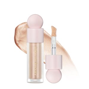 Liquid Highlighter Stick,Multi-Use Contour Highlighter Stick Makeup for Face & Body, Moisturizing Waterproof Light Liquid Luminizer with Cushion Applicator, Natural Looking Face Highlighter Makeup(#02 Starlight)