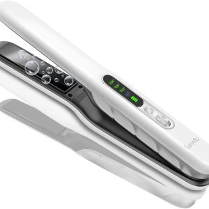 Cordless Hair Straightener and Curler,SUNMAY Voga Plus Ionic Travel Portable Flat Iron Hair Straightener for On The Go,Wireless USB Rechargeable Ceramic Hair Straightener with 3 Temps 5000mAh Battery