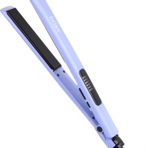 Bliss Hair Straightener – Titanium Ionic Professional Hair Straightening Iron – Moisture Locking and Easy Styling Flat Iron, Purple