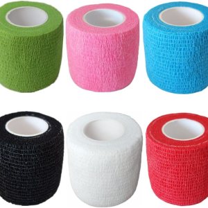 6 Pack 2″ x 5 Yards Self Adherent Wrap Bulk Breathable Self Adhesive Vet Tape, Stretchy Sports Cohesive Bandage Wrap for Athletic, Wrist and Ankle(6 Colors)