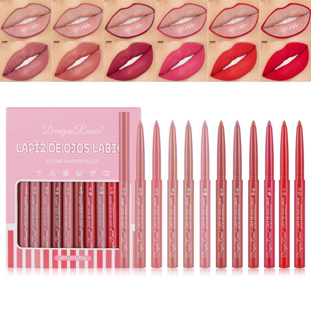 MYUANGO Lip Liner Set 12 PCS, Matte Velvet Long-Lasting Luxury Intense Lipliner, Creamy Easy to Use Richly Pigmented Lip Liner Pencil for Colorful and Defined Lips MYUANGO Lip Liner Set 12 PCS, Matte Velvet Long-Lasting Luxury Intense Lipliner, Creamy Easy to Use Richly Pigmented Lip Liner Pencil for Colorful and Defined Lips