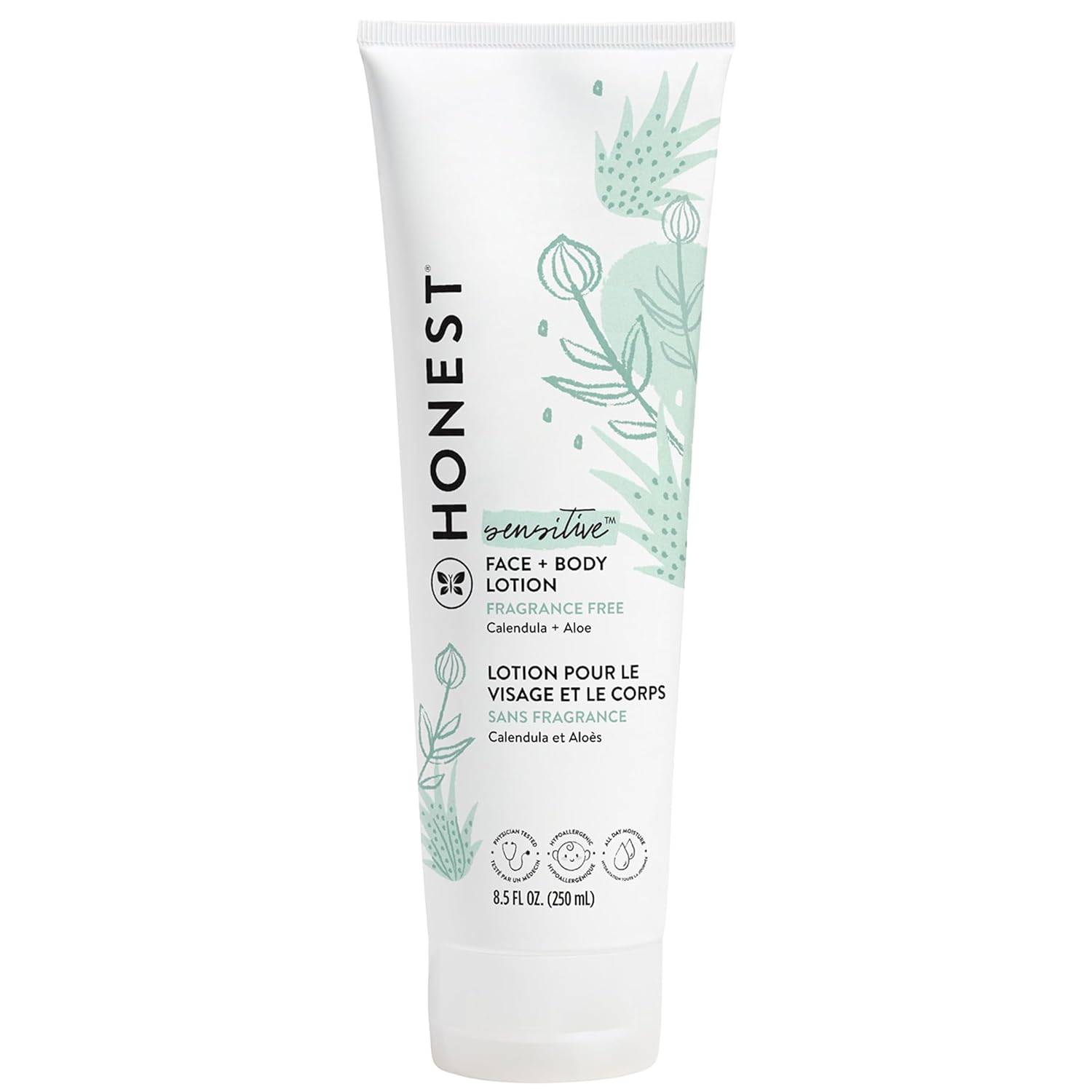 The Honest Company Hydrating Face + Body Lotion | Fast Absorbing, Naturally Derived, Hypoallergenic | Fragrance Free Sensitive, 8.5 fl oz The Honest Company Hydrating Face + Body Lotion | Fast Absorbing, Naturally Derived, Hypoallergenic | Fragrance Free Sensitive, 8.5 fl oz