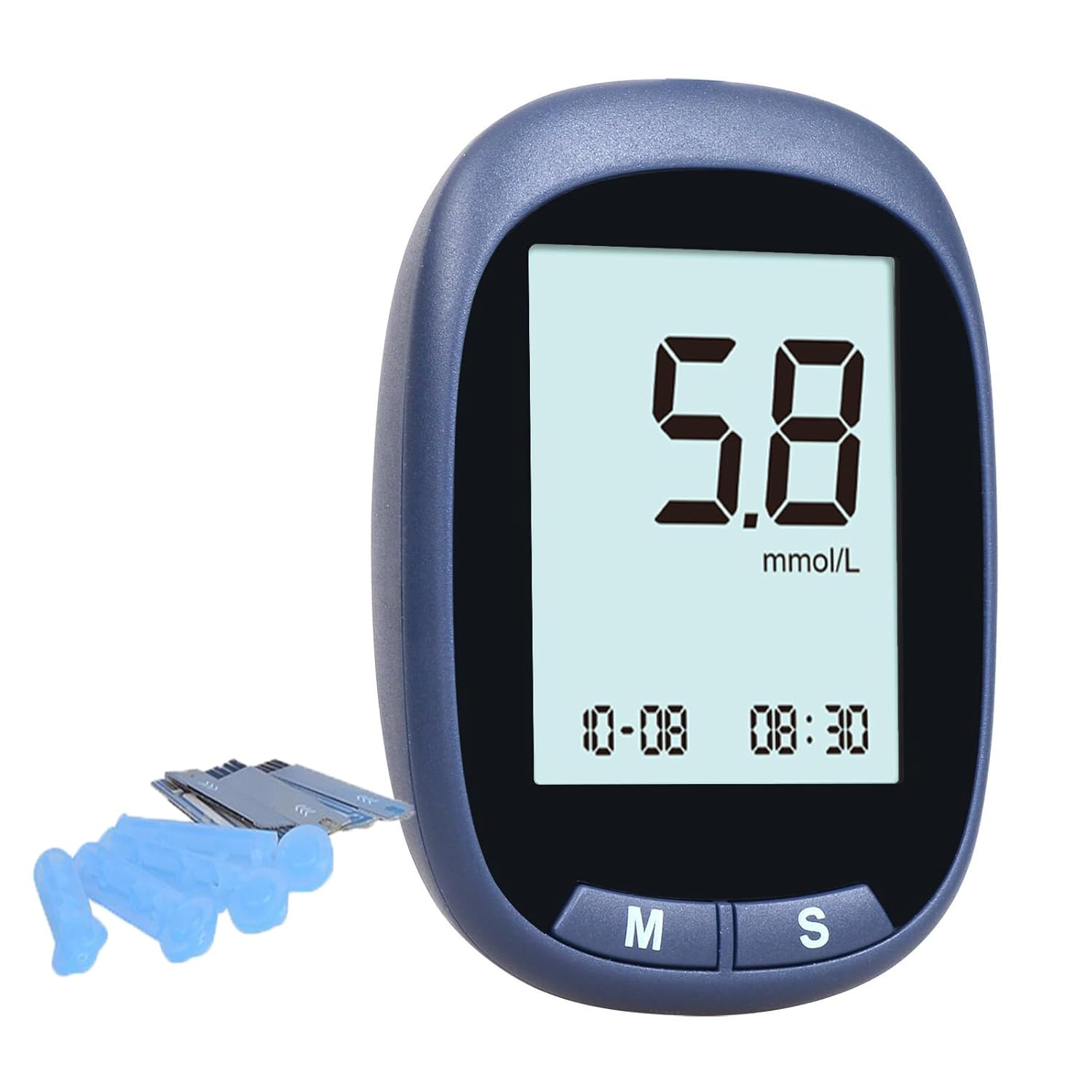 Blood Glucose Monitor Kit, Portable LCD Display Blood Sugar Test Kit with 50 Blood Test Strips, 25 Needle, No Programming, Automatic Diabetes Testing Kit for Home Blood Glucose Monitor Kit, Portable LCD Display Blood Sugar Test Kit with 50 Blood Test Strips, 25 Needle, No Programming, Automatic Diabetes Testing Kit for Home