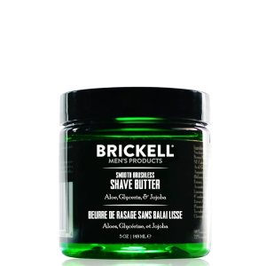 Brickell Men’s Smooth Brushless Shave Butter for Men, Natural and Organic Smooth Shaving Butter to Fight Nicks, Cuts and Razor Burn, 5 Ounce, Scented