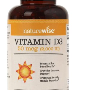 NatureWise Vitamin D3 2000iu (50 mcg) Healthy Muscle Function, and Immune Support, Non-GMO, Gluten Free in Cold-Pressed Olive Oil, Packaging Vary ( Mini Softgel), 360 Count(Pack of 1)