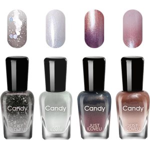 Temperature Change Nail Polish Set for DIY Manicure Nail Art At Home, Black Gel Polish Long Lasting Gel Nail Polish – Quick Dry White Nail Polish Without UV (4 Colors Set 7ml)