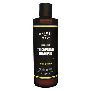 Barrel and Oak – Caffeinated Thickening Shampoo, Biotin Shampoo, Hair Care for Men, Strengthens & Hydrates, Biotin for Thicker Hair, Essential Oil-Based Scent, Vegan (Coffee & Citrus, 16 oz)