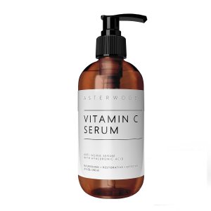 ASTERWOOD Face Serum Vitamin C with Hyaluronic Acid, Anti Aging, Anti Wrinkle, Vitamin C Serum for Face Dark Spots, Eye Serum, Facial Skin Care Products, Classic Formula Pump Bottle (8 oz)