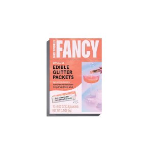Fancy Sprinkles Edible Glitter Packets, Portable & On-The-Go, 100% Edible Glitter for Sparkling Drinks, Champagne, Cocktails, Wine, Beer, & more, No Taste or Texture, Opulust: Moonstone Iridescent & Champagne Rose Gold (10 packets, 0.5g each)