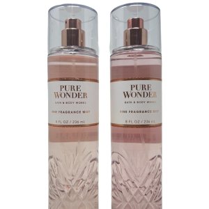 Bath & Body Works PURE WONDER Fine Fragrance Mist – Value Pack Lot of 2, Pink, 8 Fl Oz (Pack of 2)
