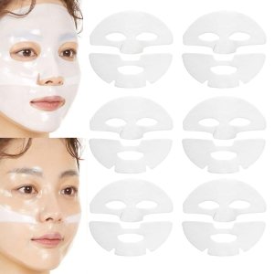 Bio Collagen Face Mask, Bio-Collagen Deep Mask, Pure Collagen Films Korean Deep Hydrating Firming Overnight Hydrogel Mask, Improve Moistur, Elasticity and Wrinkle -6PC